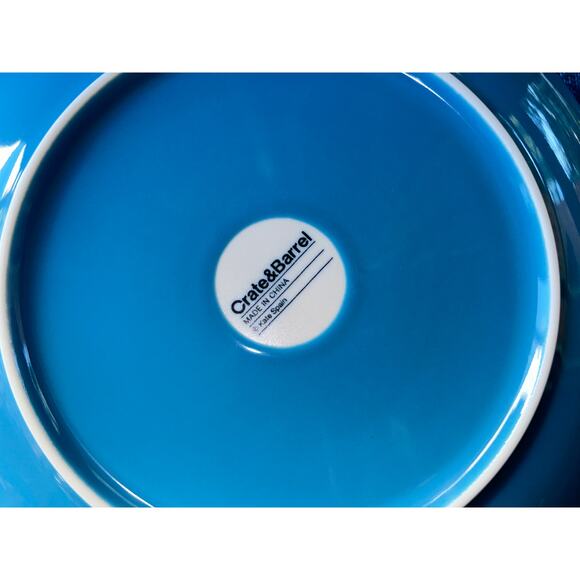 Crate & Barrel turquoise and white Kate Spade lunch/salad plates-6 - Picture 4 of 4
